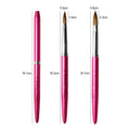 Custom Logo Pinceles 100% Pure Kolinsky Brush Six Angles- Black Petal Crimped Kolinsky Acrylic Nail Brush for Acrylic Nails Art
