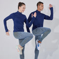 New Spring 2024 Sweat-Wicking Seamless Training Wear T-Shirt for Men and Women With Half-Zipper Suits for Jogging and Running