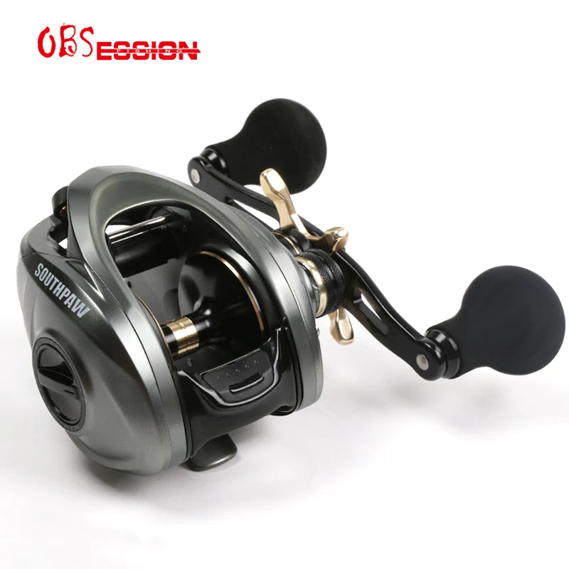 SOUTHPAW Fishing Reel Lightweight Spool 6.3:1 Gear Ratio Baitcasting 12.5kg Max Drag Saltwater Left/Right Fishing Reel