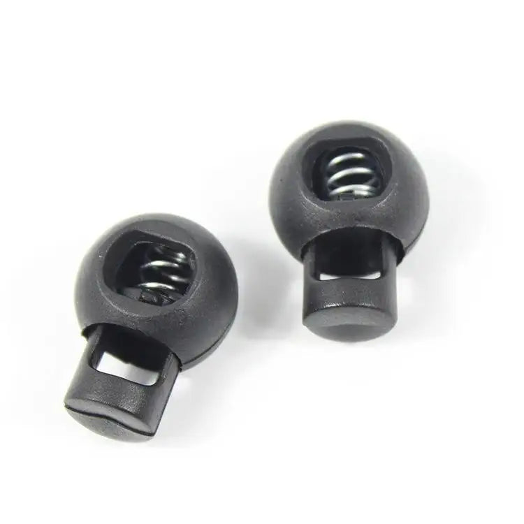 Custom Single Hole Cord Stopper with Adjustable Cord Lock Round Nylon and POM Button for Garments Bags Accessories