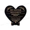 Tailai Black Love Exquisite Laser Cut Desktop Plaques Timeless Gift Celebrating Sisterhood with Personalized Artistic Design
