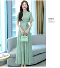 Custom Wholesale Eco-Friendly Natural Waist Maxi Dresses Breathable Lightweight Soft Womens Hot Fashion Summer with Belt