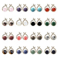Silver Needle Korean Edition 18K Gold Diamond Gemstone Pearl Earrings Minimalist Small and Elegant Style Earrings