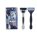 PearlMax Disposable Razor with Lubricating Strip and Super Rubber Handle Portable Shaver Six Blade Razors Mens