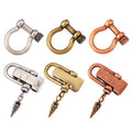 Trendy Antique Brass Horse Foot Carabiner Mountaineering Screw on Buckle ClaspLuxury Handmade Hooks Chain Jewelry Supplies N03