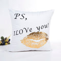 decorative custom throw pillow case gold cushion cover