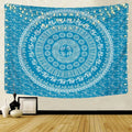 India Mandala Printed Woven Eco-Friendly Washable Wall Hanging Psychedelic Night Moon Tapestry Carpet