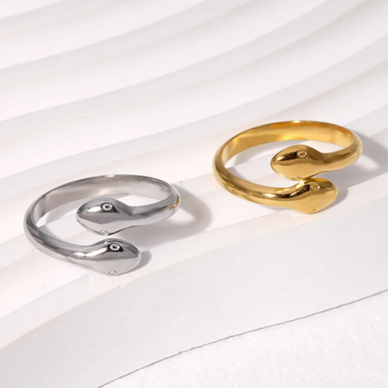 Beimai OEM Fashion Adjustable Stainless Steel Snake Women Rings