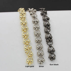 Nolvo World Light Gold/Silver/Gun Black 50cm Customizable High Quality Metal Bag Chains Handbag Shoulder Strap Accessories