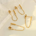 2024 New Tassel Chain Earrings Women's Fashion Versatile Stainless Steel Gold Plated Earrings Pendientes De Acero Inoxidable