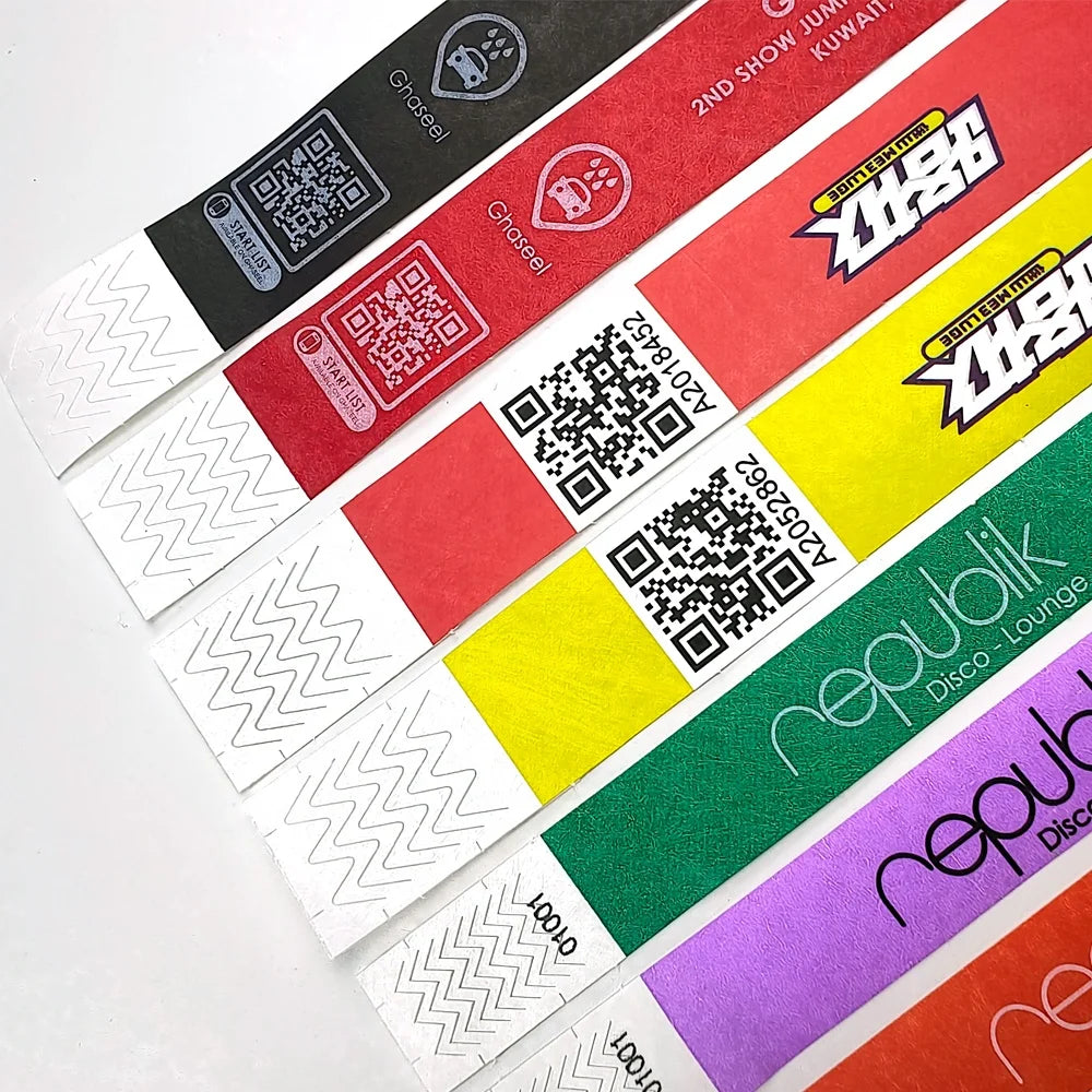 One Time Use Event Paper Id Wristband