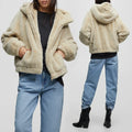 2026 Winter Solid Clothing Casual Warm Short Thick Hoodie Zipper Coat