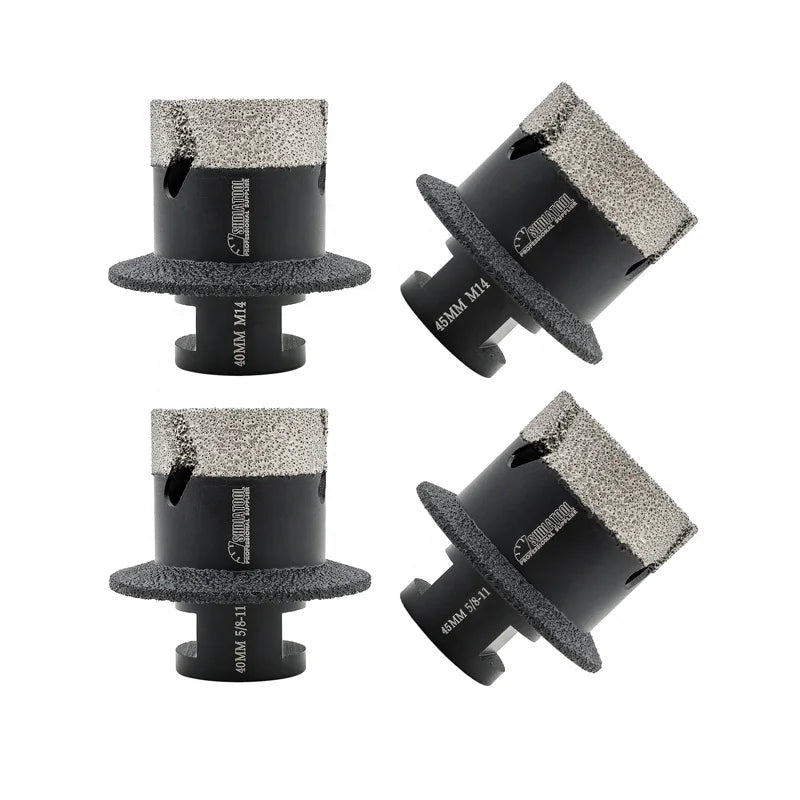 40/45mm Double Layer Brazed Diamond Drilling Chamfering Washbasin Sink Core Drill Bits Hole Opener Cutting Bit for Angle Grinder