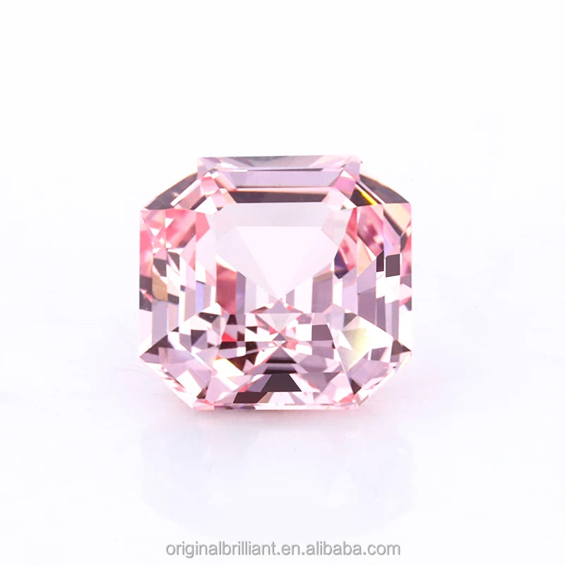 Starsgem New Product Sakura Pink Asscher Cut Lab Grown Sapphire Loose Gemstone