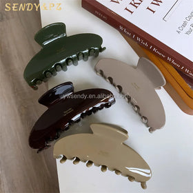 Customized Large Size 10cm Acetate Hair Claws France Retro Style Women's Clamps Accessories for Thick Hair