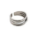 South Korea East Gate 925 Sterling Silver Cross Winding Retro Multi-layer Ring Ring Female INS Cold Wind