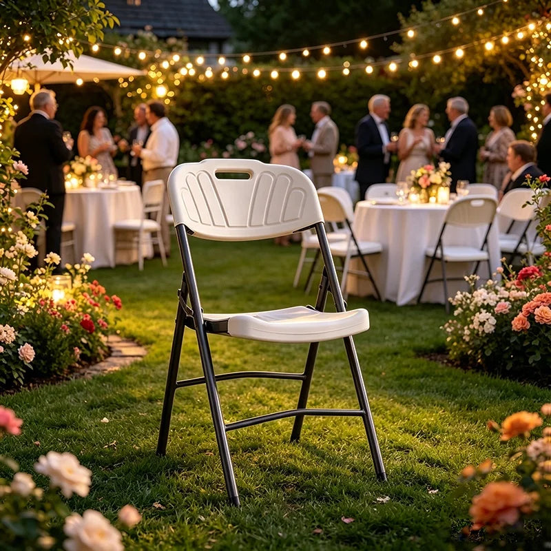 Modern Heavy-Duty HDPE Plastic Folding Chairs Good Design for Outdoor Party Wedding Banquet Events Dining and Hotel Use