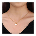 Chris April 316L Stainless Steel Multi-usage Lariat Chain Natural Shell Buckle Pendant