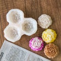 J10-361 3 Line Small Flower Handmade Soap Flip Candy Silicone Mold DIY Peony Flower Aromatherapy Candle Diffuser Stone Stock MegaBDM