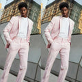 Pink Latest Coat Pants Design Men Suits for Wedding Tuxedo Prom Business Groom  2 Pieces Formal Suit Costume Homme Man Blazers