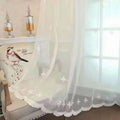 Factory Supply Sheer Embroidered Window Curtain Fabric