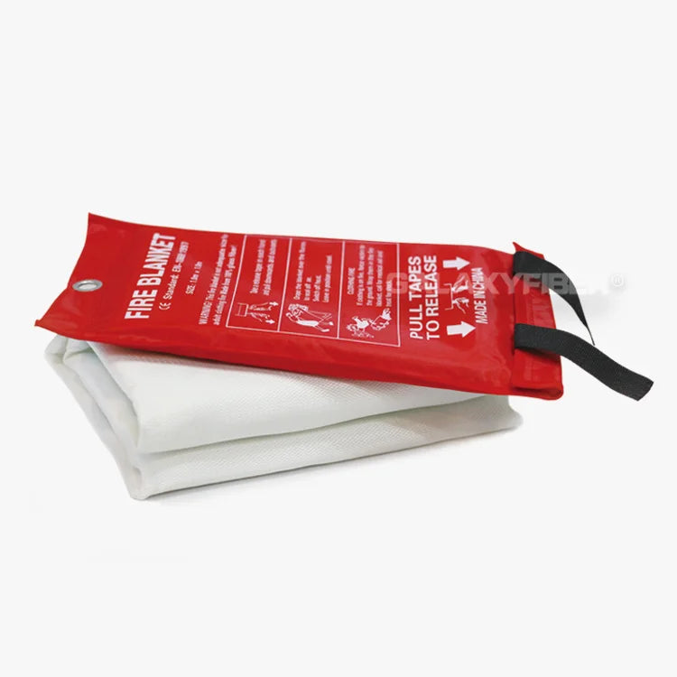 Hot Selling 1.0*1.0m PVC Box Glass Fiber Fire Blanket From China Fiberglass Cloth for Fireproof Purpose