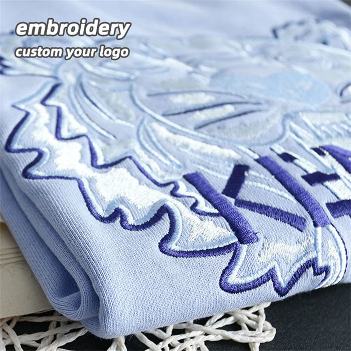 Men Apparel Custom Men's Tshirt Embroidery Logo Casual Short Sleeve Heavy Cotton Embroidered Mens T-shirt