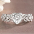 CAOSHI Delicate Elegant Women Heart CZ Silver Plated Cubic Zirconia Rings Wedding Engagement Bridal Finger Rings