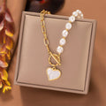 Hot Sale Fashion Personalized Stainless Steel Minimalist Baroque Pearl Necklace Fresh Water Pearl Necklace