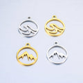 Wholesale 12MM High Polished Stainless Steel Hole Love Eternal Pendants Charms for Necklace Bracelets Making