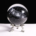 Fashion Desktop Decoration Fengshui Ball Christmas Gifts 60mm Silver/Gold Crystal Solar System Santa Claus 3D Laser Engraved