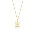 SP Luxury Necklace Jewelry Engraving Starburst 925 Sterling Silver Necklace Custom Zircon Square Pendant Necklace