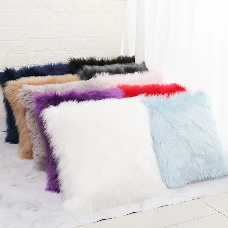 New Arrival Faux Fur Super Soft Fluffy Plush Decorative Cushion Covers Anti-Pilling & Anti-static Home Living Room Sofa
