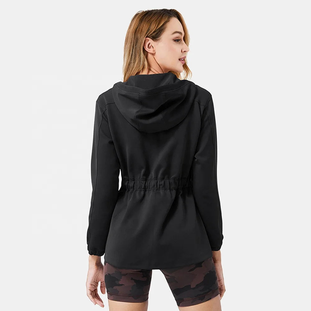 Lulu Sports Jacket Fitness Gym Yoga Quick-drying Breathable Autumn and Winter Hooded Top Hoodies Coat