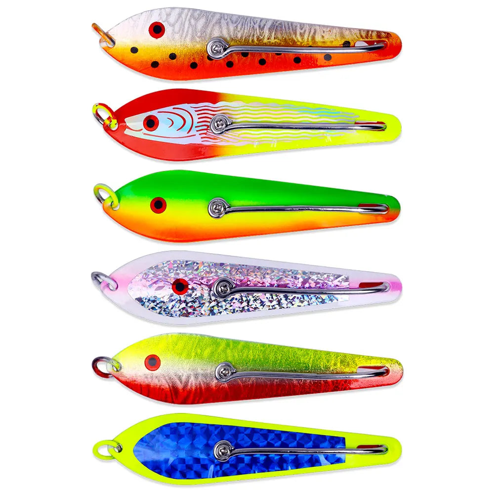 NEW Metal Spoon Fishing Lure 30G Metal Spinner Bait Spoon Fishing Lure with Single Hook for Sea Fishing