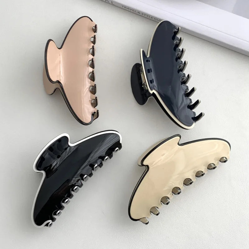 ZiTeng Customizable LOGO Large Acetate Hair Clips Solid Colors in Vintage Retro Style Perfect Valentine's Day Gift