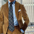 Winter New Corduroy Men Suits Blazer Pant Sets Groom Dinner Prom for Tuxedo Party Prom for Man Wedding Groom's Suit