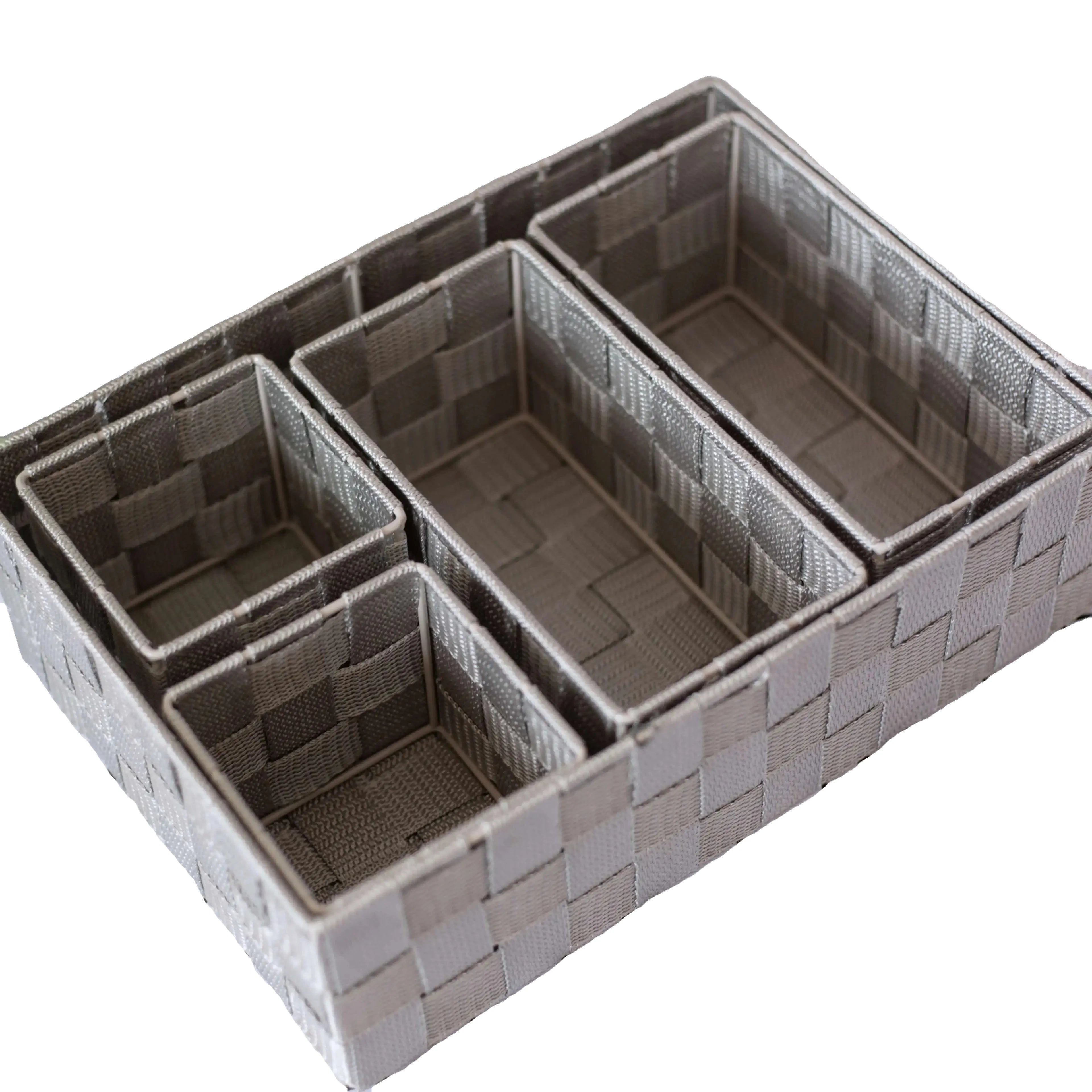 2026 Hot Selling Nylon Under Shelf Organizer Woven Storage Box Low Price Desk Sundries Basket