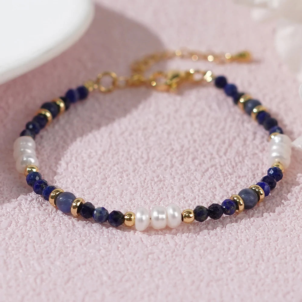 Go2boho Valentine's Day Anniversary Gifts 2025 Delicate Pear Healing Gemstone Bracelets for Women Design Jewelry