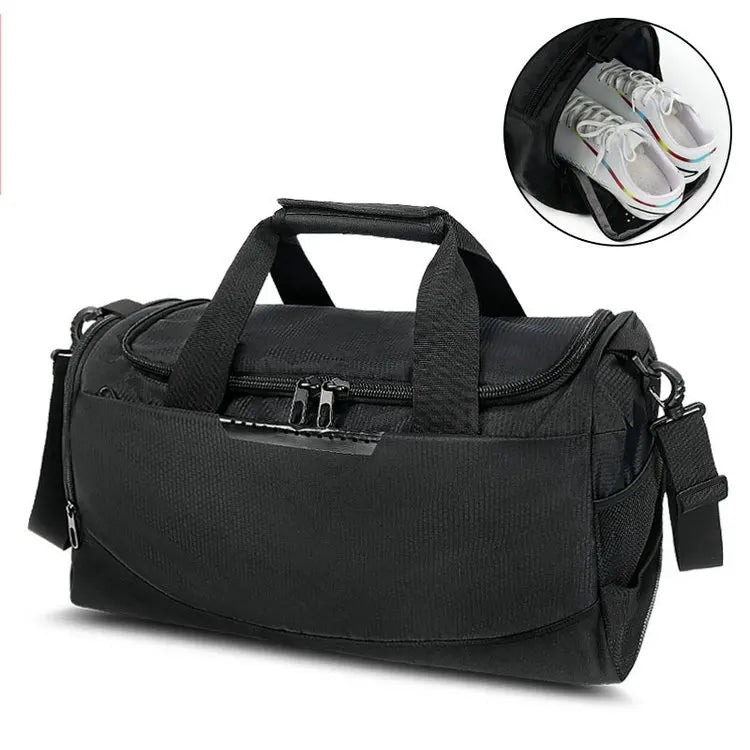 Custom Black Large Foldable Luggage Train Gym Duffel Waterproof Outdoor Travel  Sport Tote Shoulder Bag for Men Women Other