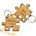 Custom Couples Best Friend Friendship Going Away Gift Puzzle Key Chain