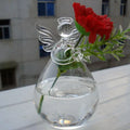 clear Glass Angel Bud Vase hang Angel Glass Flower Vase Wedding Decoration