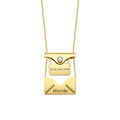 Custom Stainless Steel Blank Mini Envelope Pendant Love Letter Necklace Personalized Engraved Jewelry With Secret Message Locket