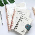 Wholesale Custom Pvc A5 A6 Budget Binder Card Zipper Loose Leaf Cute Diary 6ring clear Notebook Planner Cover with Inside Paper