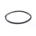 Bohemian Style Black Cubic Zircon Tennis Bracelet Women 925 Sterling Silver Bangle Bracelet