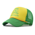Custom Stylish Two Color Baseball Cap Mesh Custom Print Logo Trucker Hat With Rope