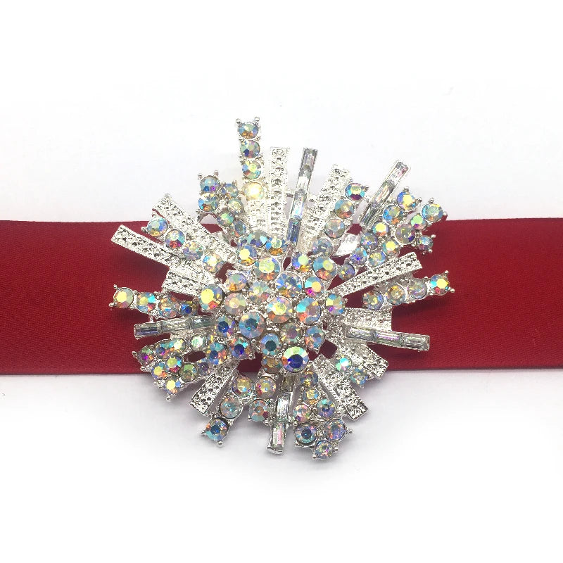 Wholesale Fashion Vintage AB Rhinestone Brooches Queen Wearing Portrait Brooch Pin