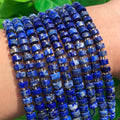 6*4mm Natural Lapis Lazuli Stone Beads Disc Gemstone Rondelle Spacer Beads for Jewelry Making DIY Beads