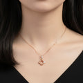 High Quality Wholesale Daily Wearing Link Chain Pendant Necklaces Jewelry 18K Solid Gold Real Natural Diamonds Pendant Necklaces