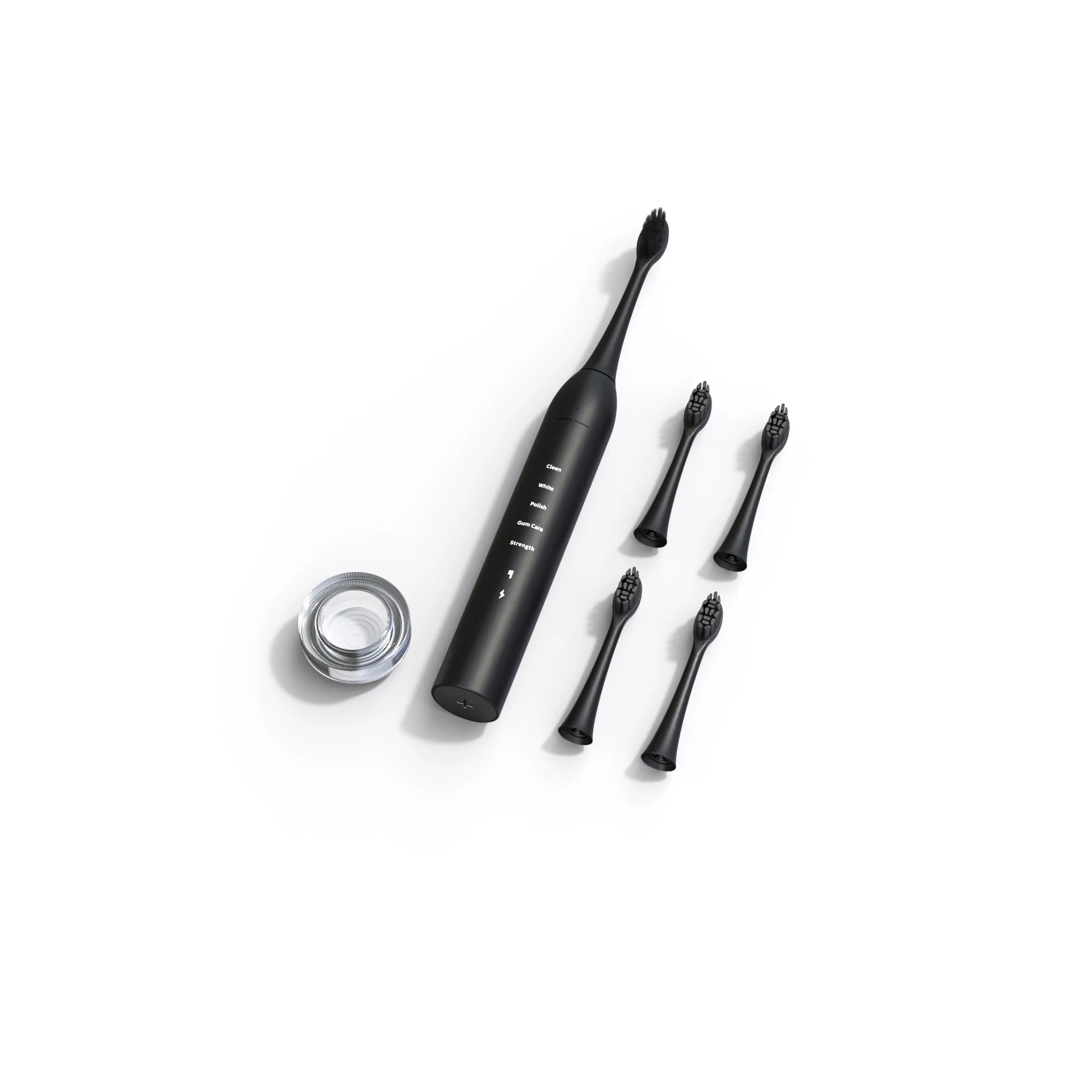 Black Sonic Electric Toothbrush IPX8 Soft Britles Smart 4 Modes Function for Adult